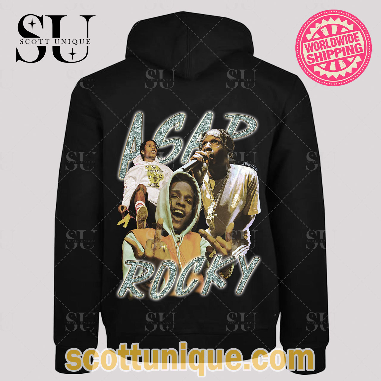 Asap Rocky Vintage Style Inspired Hoodie