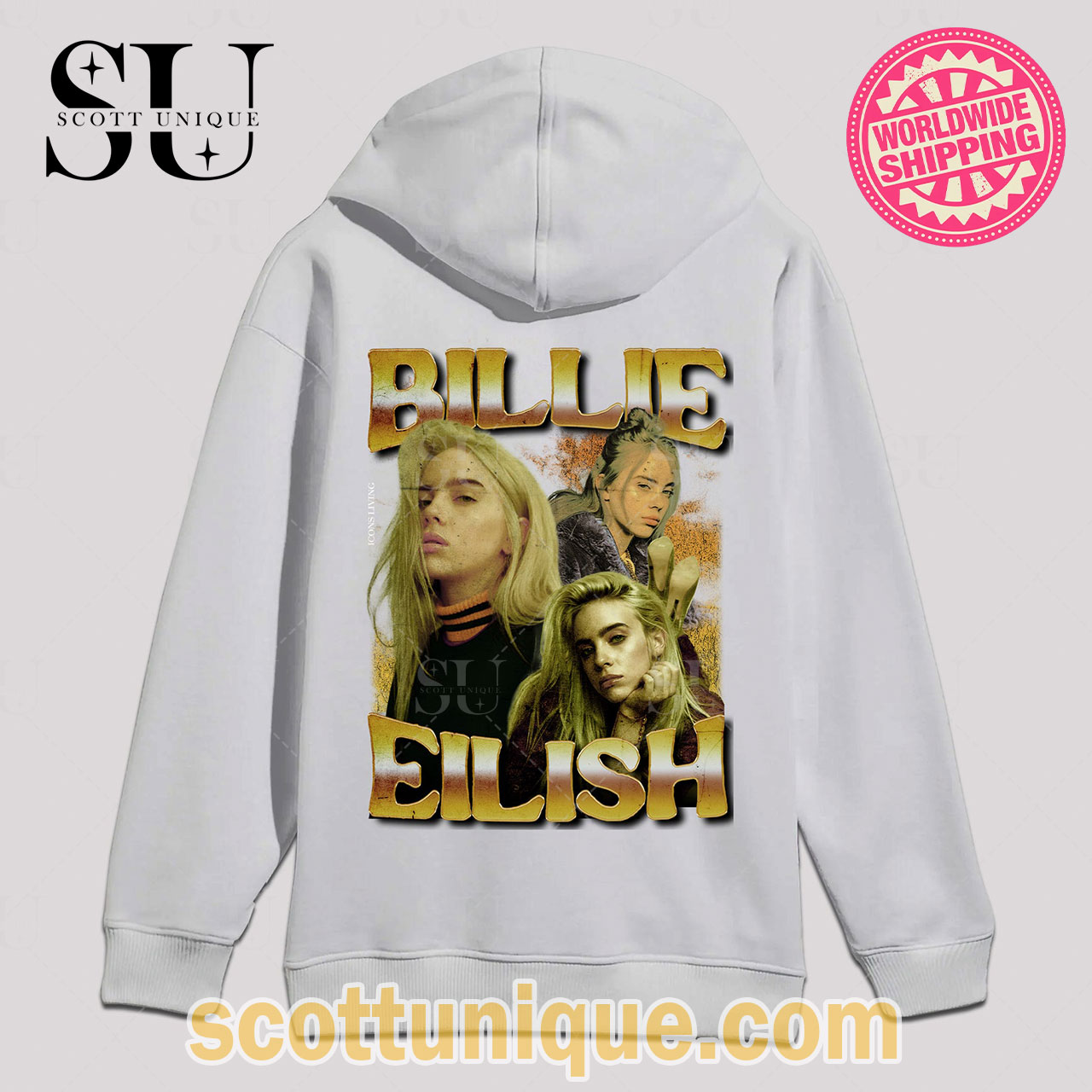 Billie Eilish 90’s Vintage Style Inspired Hoodie