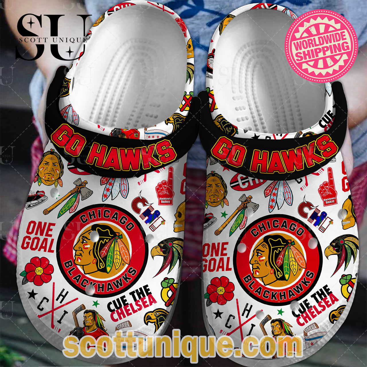 Chicago Blackhawks NHL Sport Crocs Crocband