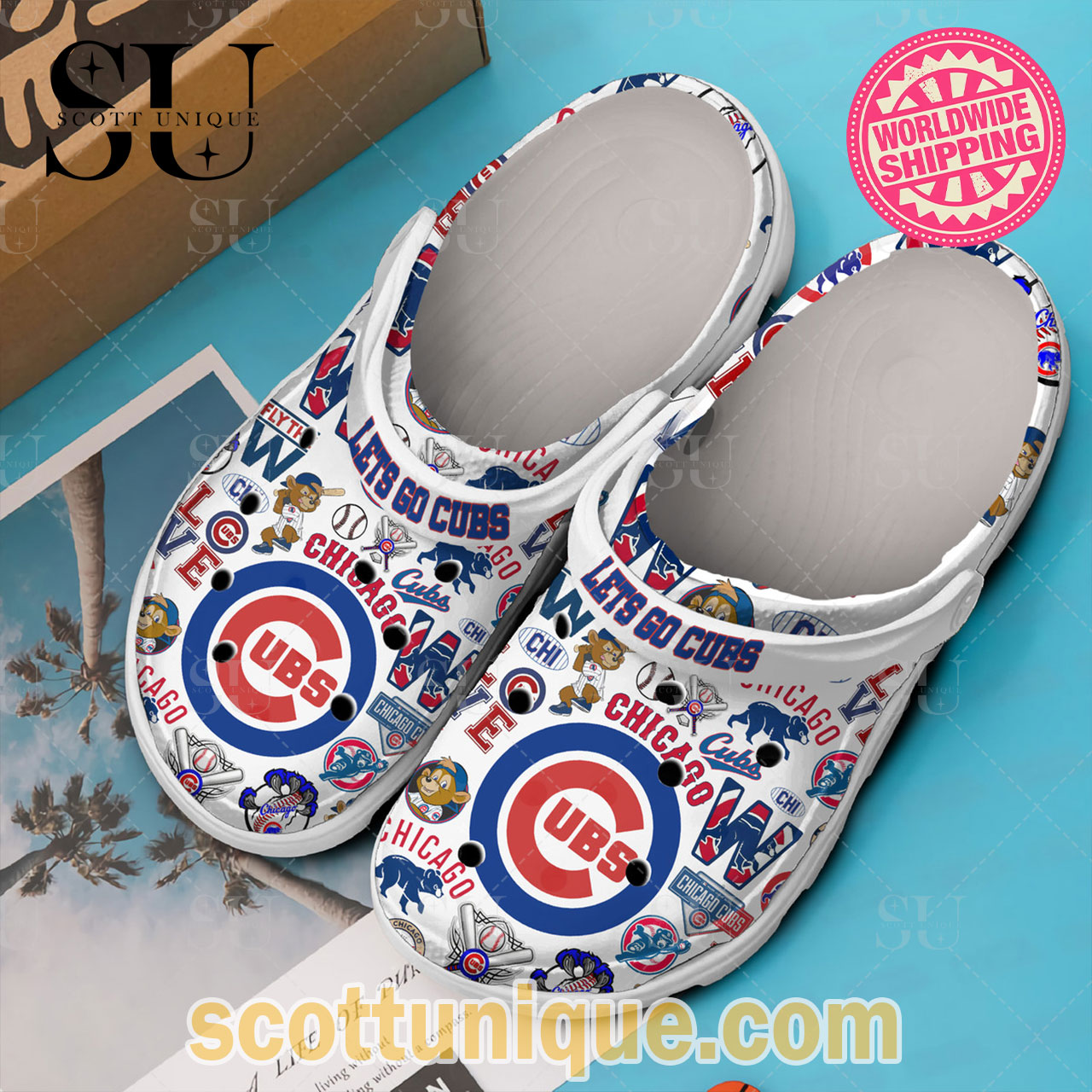 Chicago Cubs MLB Sport Crocs Crocband Clogs Shoes