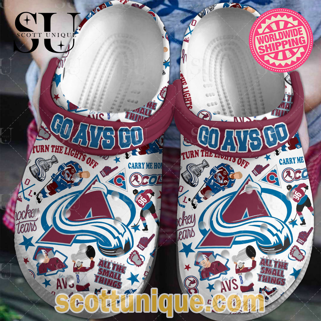 Calorado Avalanche NHL Sport Crocs Crocband