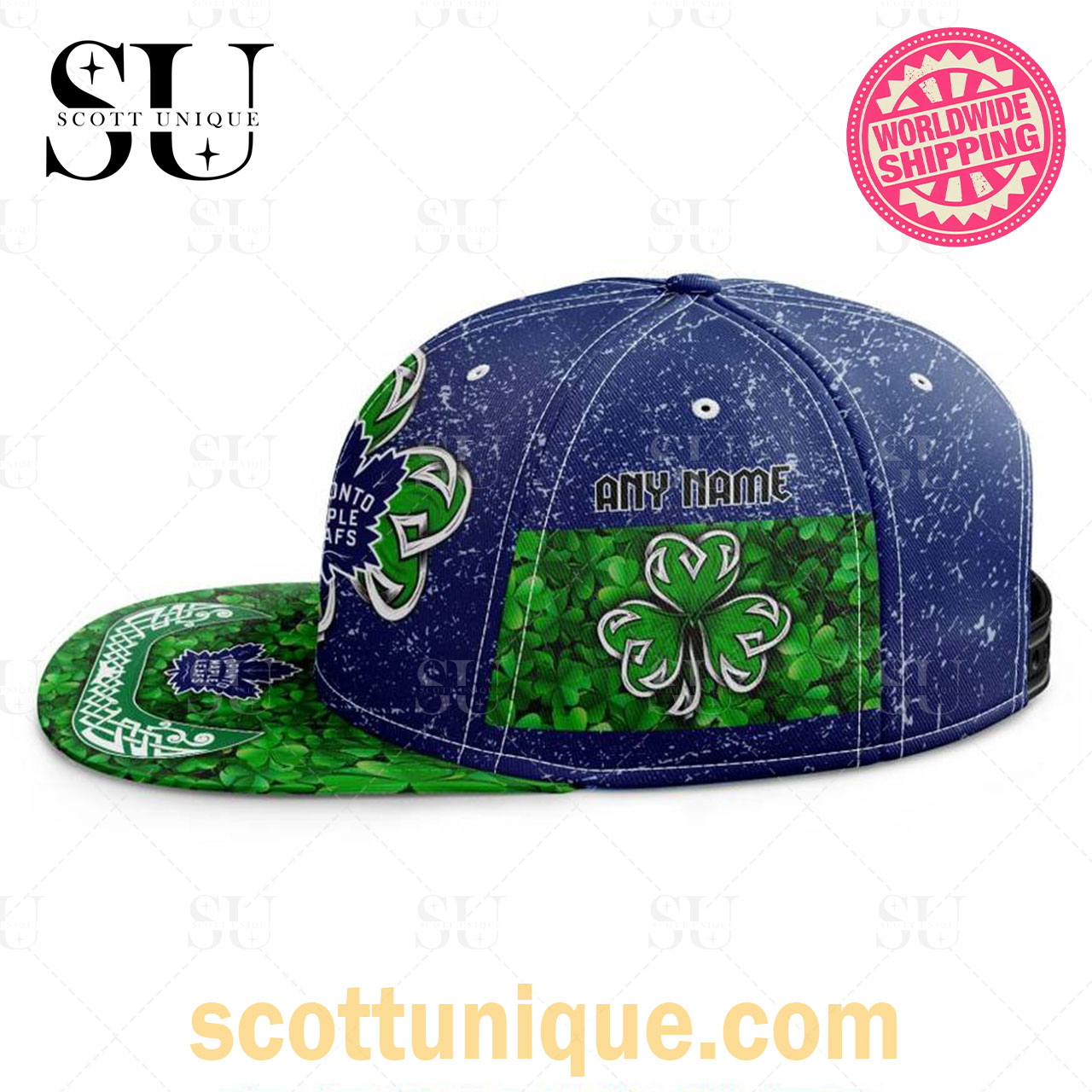 NHL Toronto Maple Leafs St Patricks Day Special Personalized Snapback