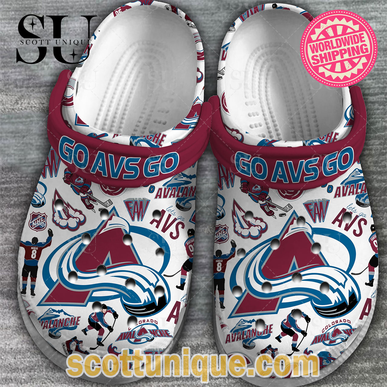 Calorado Avalanche NHL Sport Crocs Crocband