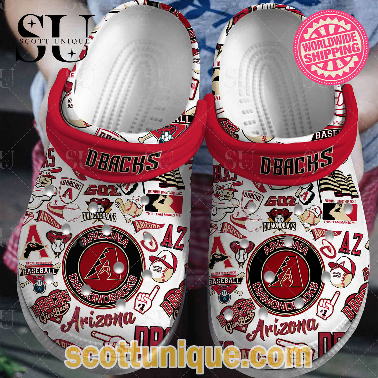 Arizona Diamondbacks MLB Sport Crocs Crocband Clogs Shoes