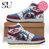 NHL Columbus Blue Jackets Team Mascot Air Jordan 1 High Top Sneakers