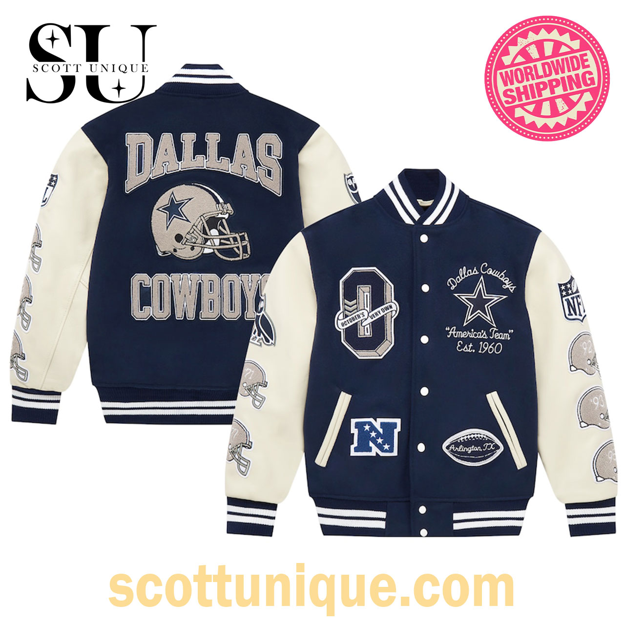 NFL Dallas Cowboys America’s Team Baseball Jacket