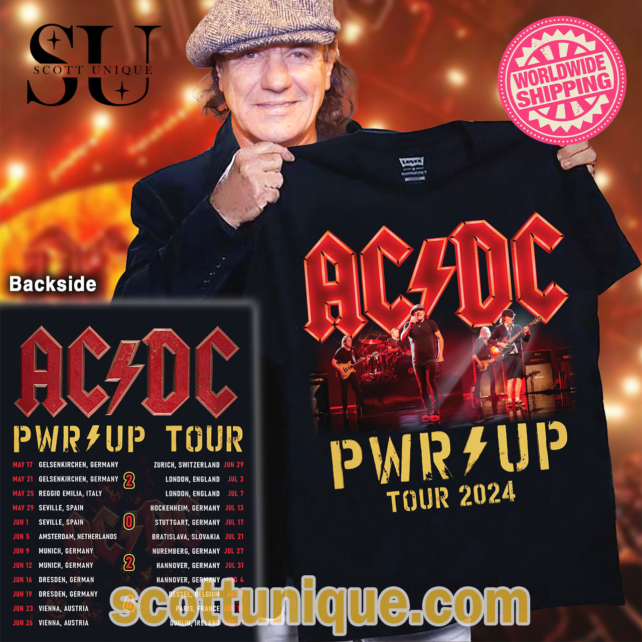ACDC PWR-UP Tour 2024 T-Shirt