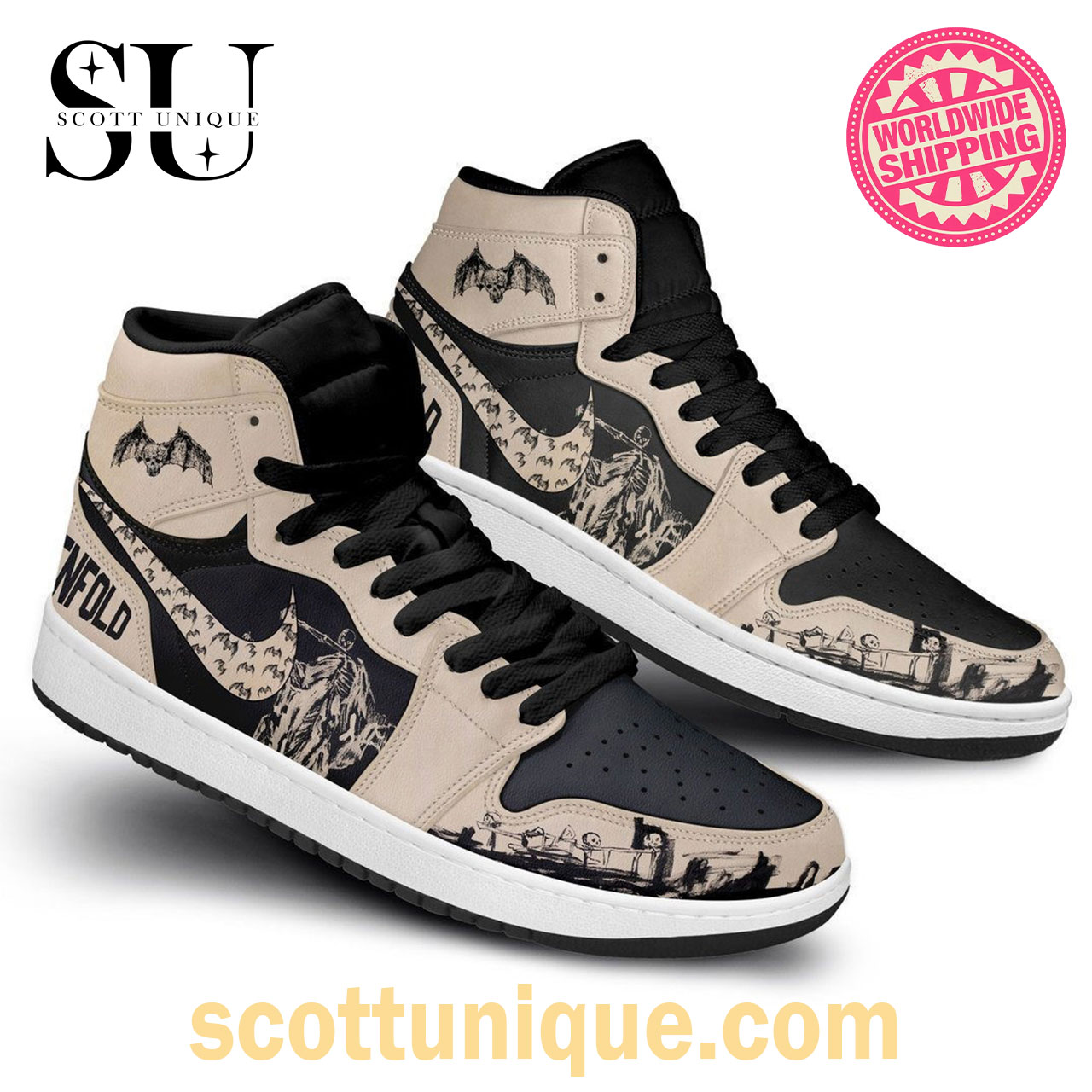 Avenged Sevenfold Air Jordan 1 High Top Sneaker