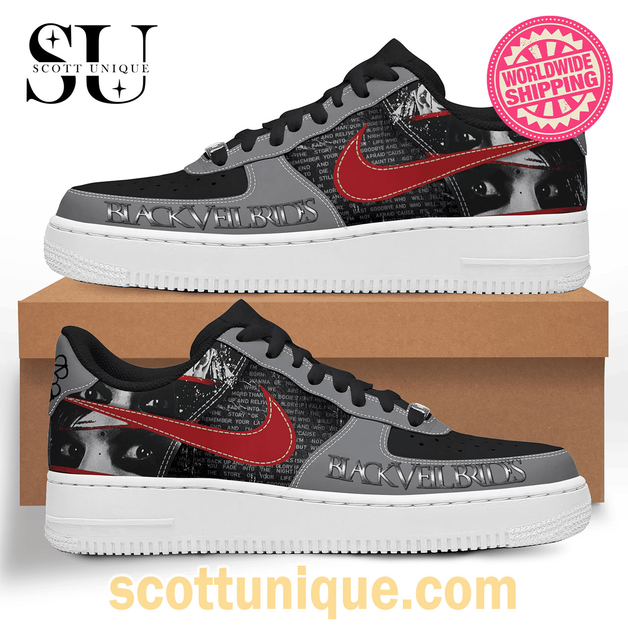 Black Veil Brides Premium Nike Air Force 1 Shoes