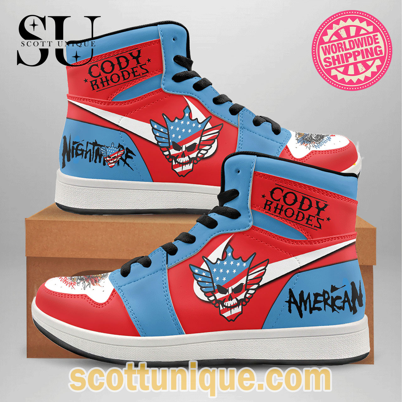 Cody Rhodes Logo Simplify Air Jordan 1 Sneakers