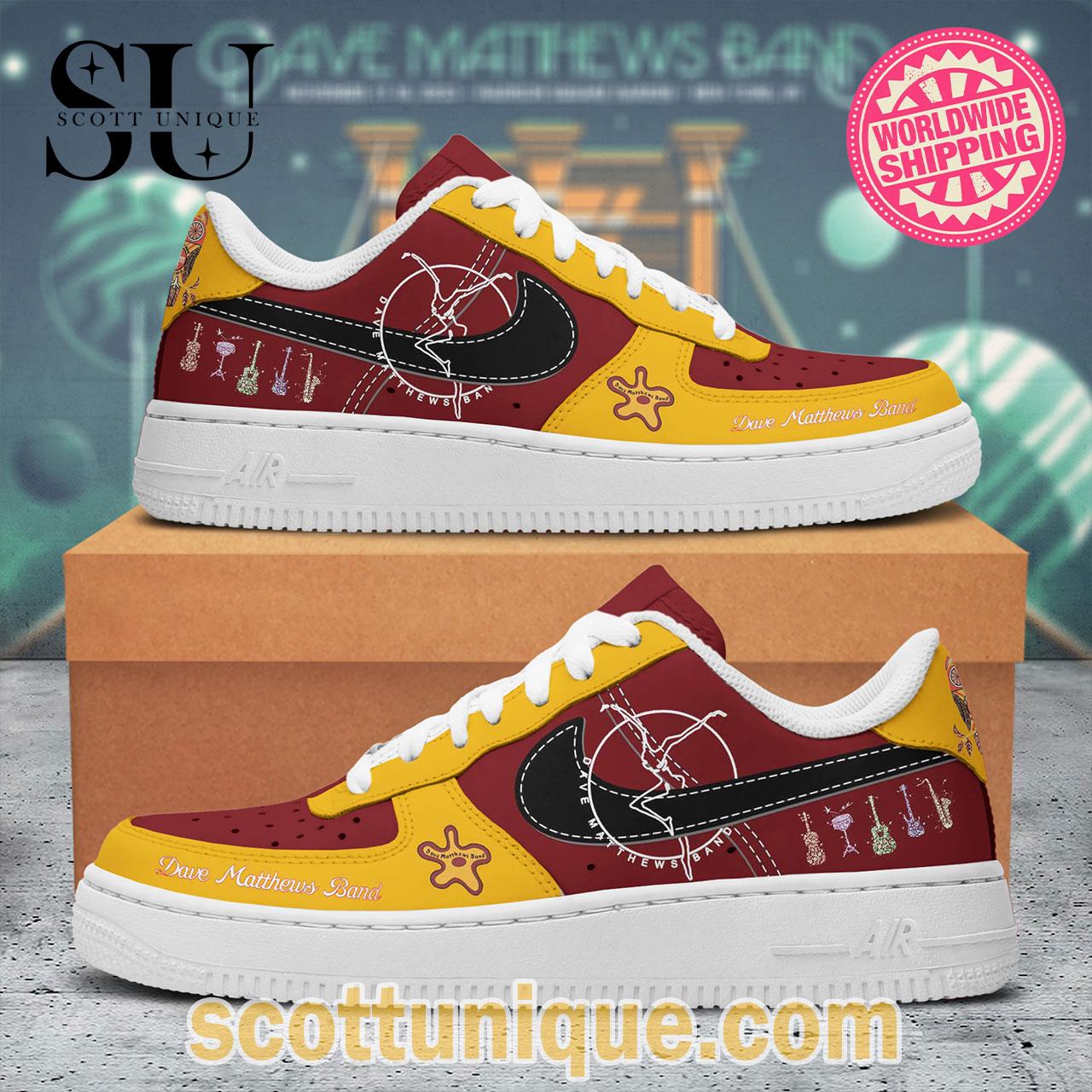 Dave Matthews Band Limited Premium Air Force 1 Shoes
