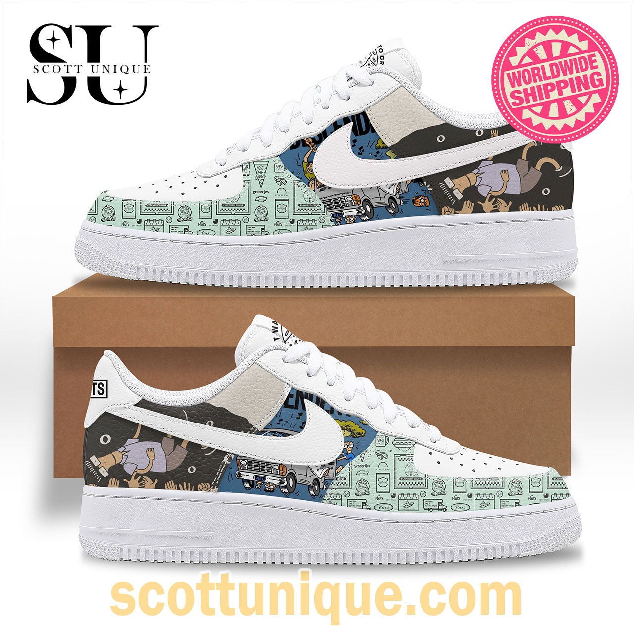 Descendents Comic Art Premium Air Force 1 Shoes