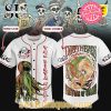 Grateful Dead Rose Blue Gothic Baseball Jersey