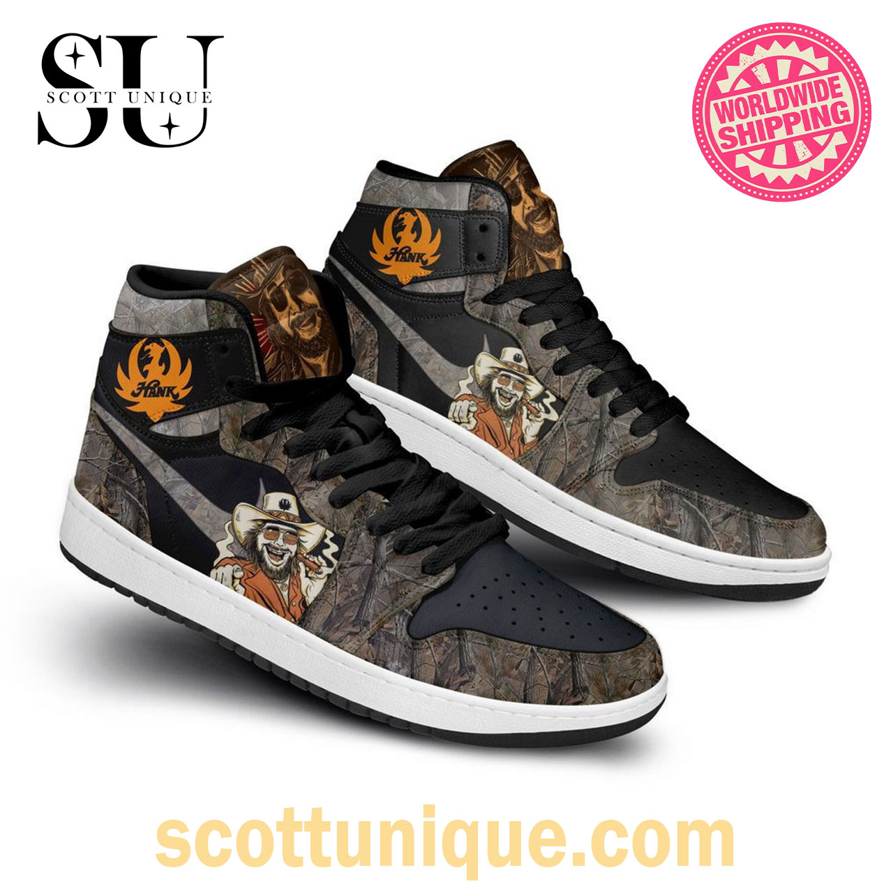 Hank Portrait Nike Air Jordan 1 High Top Sneaker