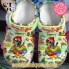 Aloha Jimmy Buffett Yellow Crocs Crocband Clogs Shoes