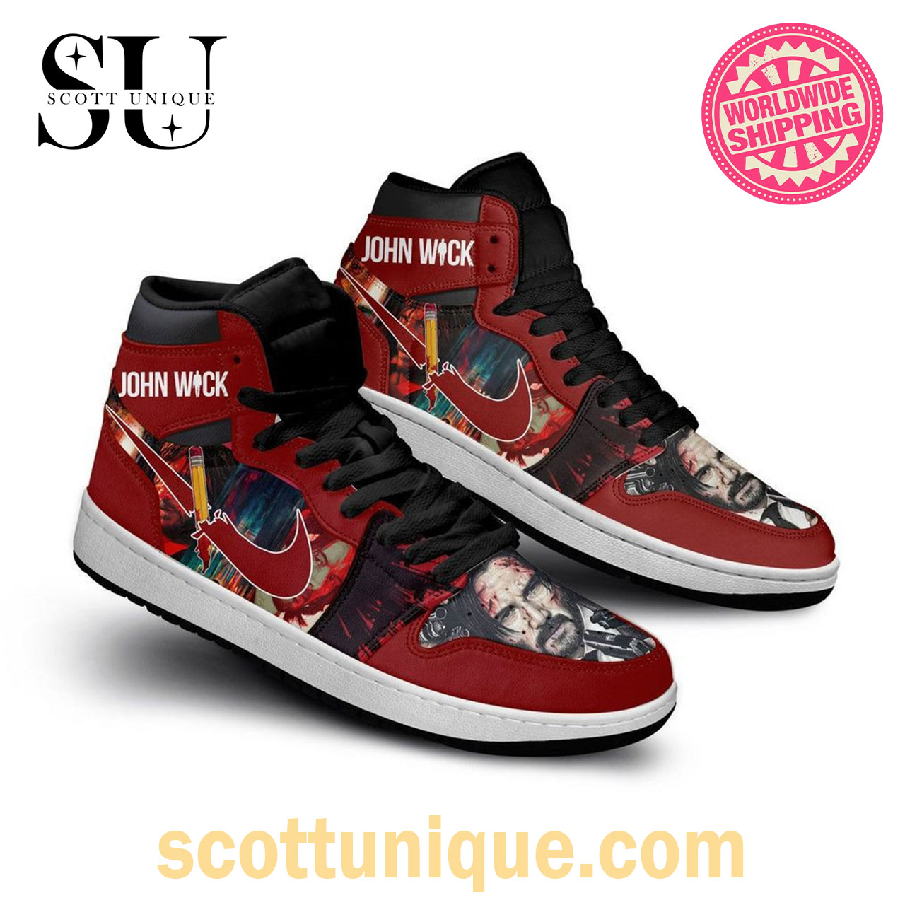 John Wick Nike Air Jordan 1 High Top Sneaker