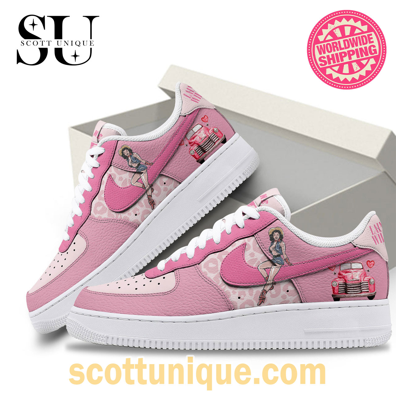 Lainey Wilson Pink Girl Premium Air Force 1 Shoes