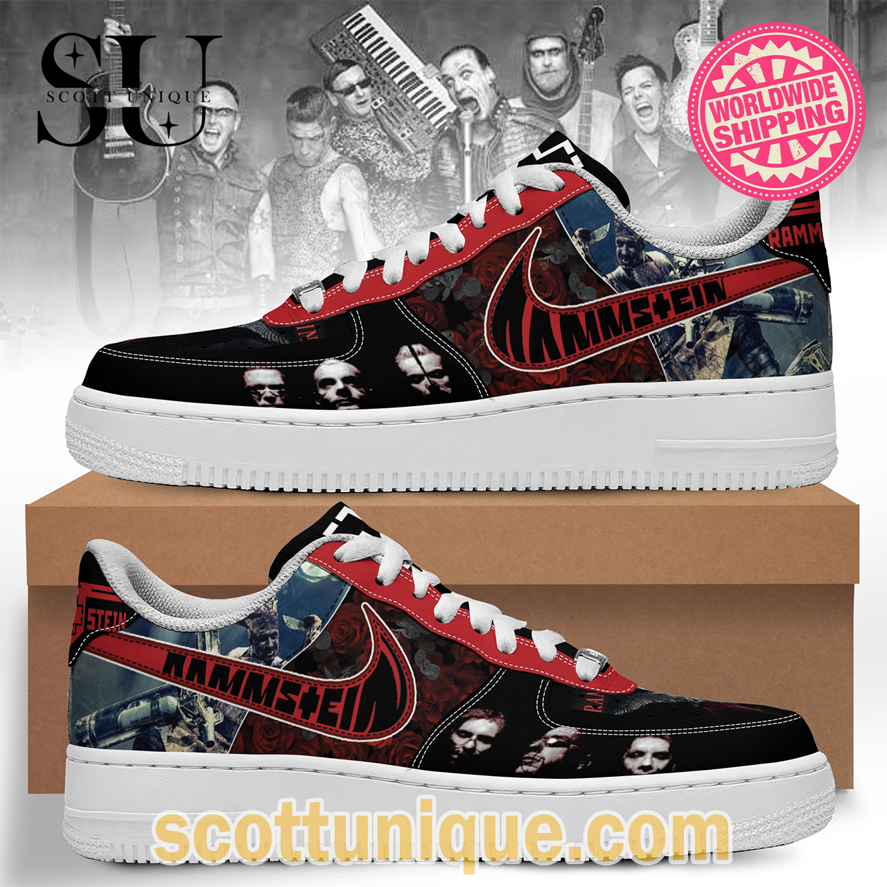 Rammstein Unique Premium Nike Air Force 1 Shoes