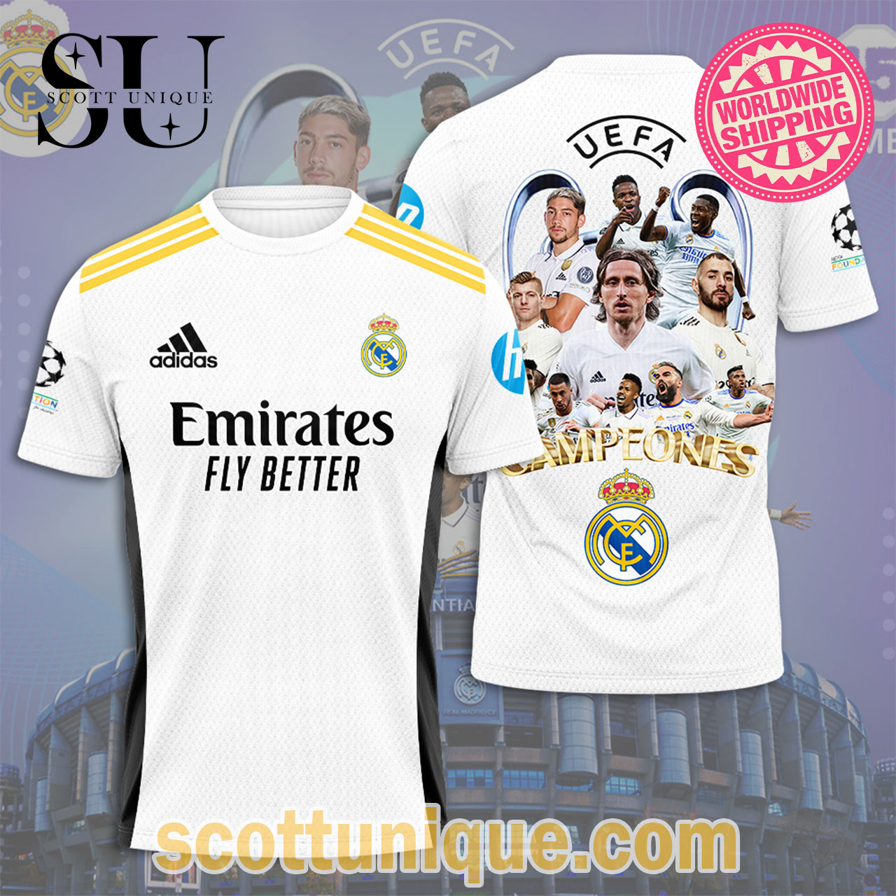 UEFA Real Madrid Campeones T-Shirt