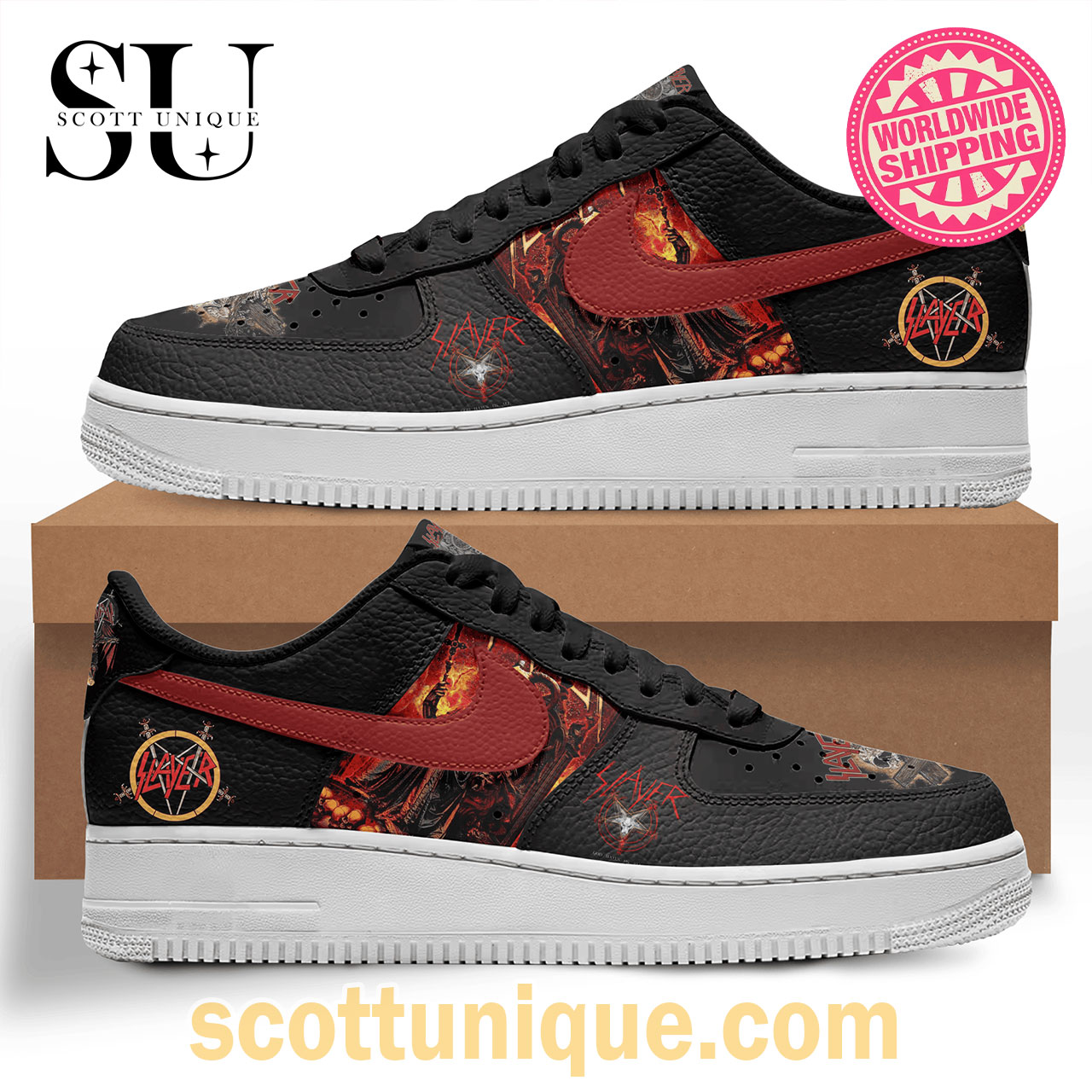 Slayer Rock Band Premium Nike Air Force 1 Shoes
