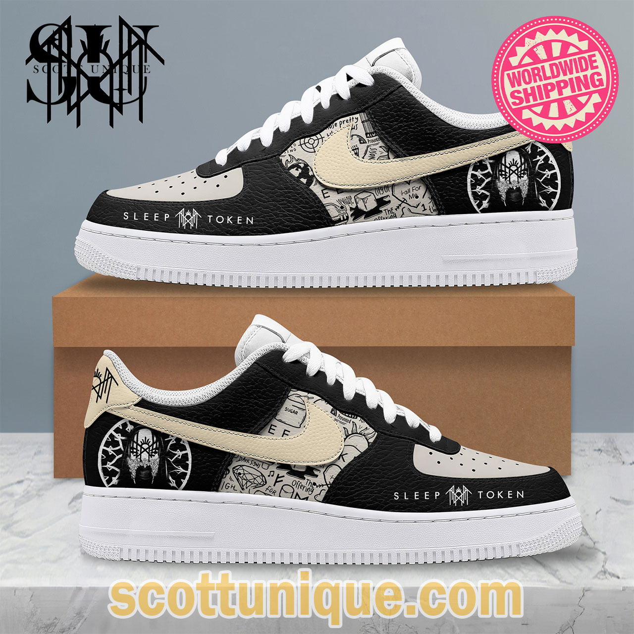 Sleep Token Gothic Premium Air Force 1 Shoes