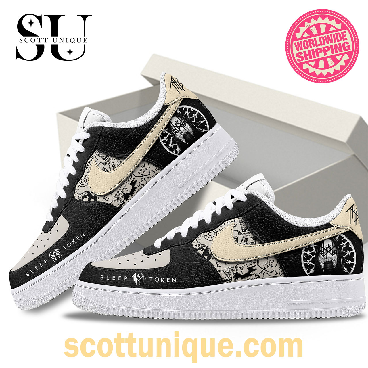 Sleep Token Gothic Premium Air Force 1 Shoes