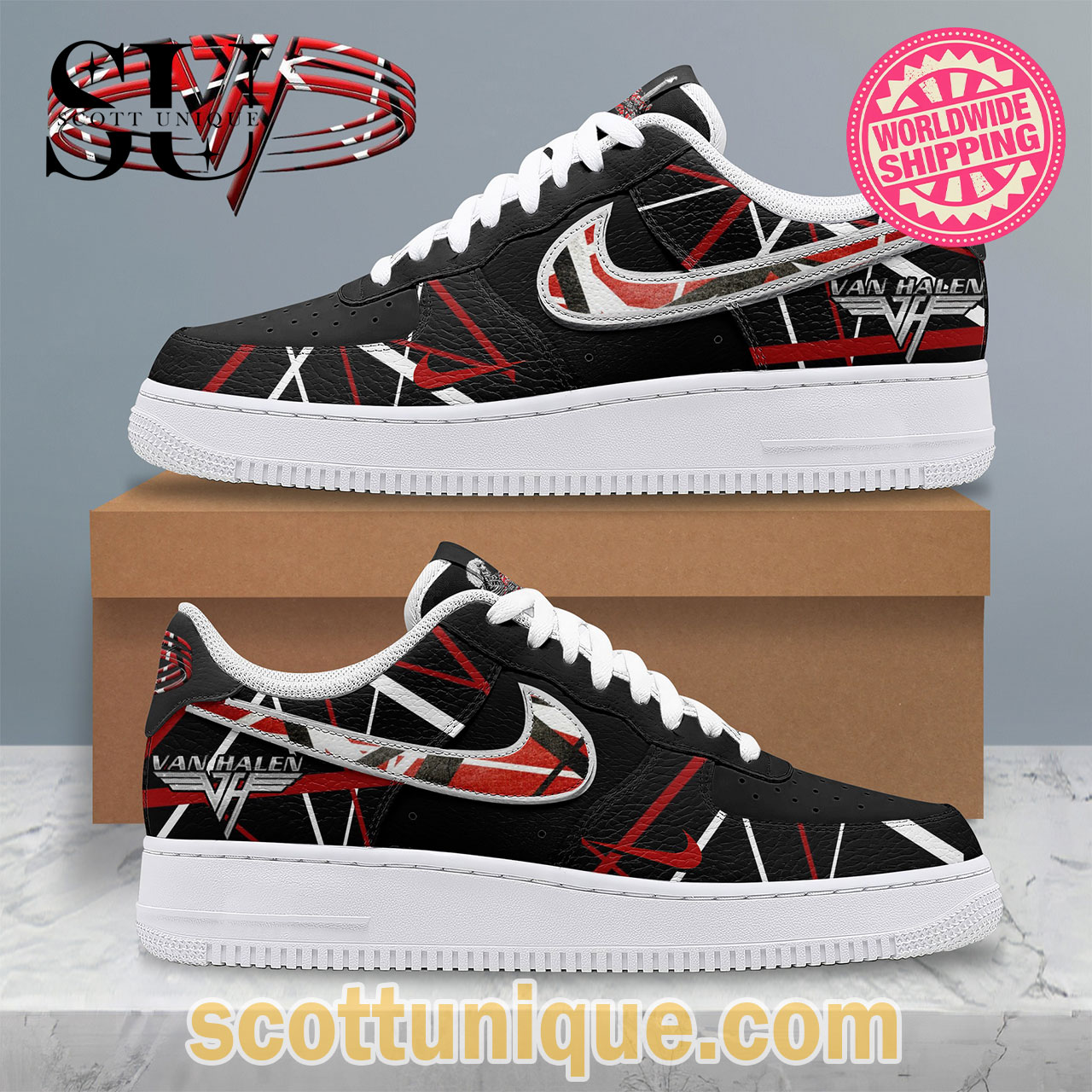 Van Halen Logo Premium Air Force 1 Shoes