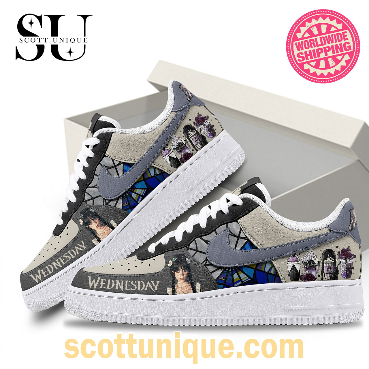Wednesday Girl Premium Air Force 1 Shoes