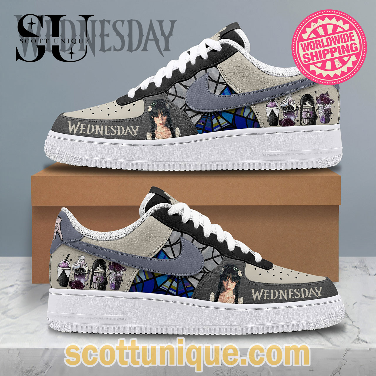 Wednesday Girl Premium Air Force 1 Shoes