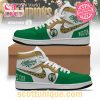 Go Hawks Hawkeyes Basketball Air Jordan 1 High Top Sneaker