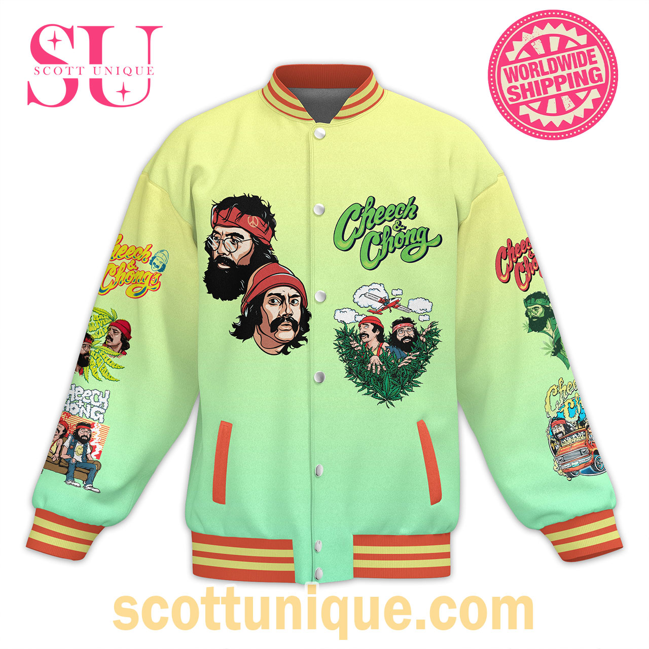 Cheech & Chong Up In Smoke Baseball Jacket