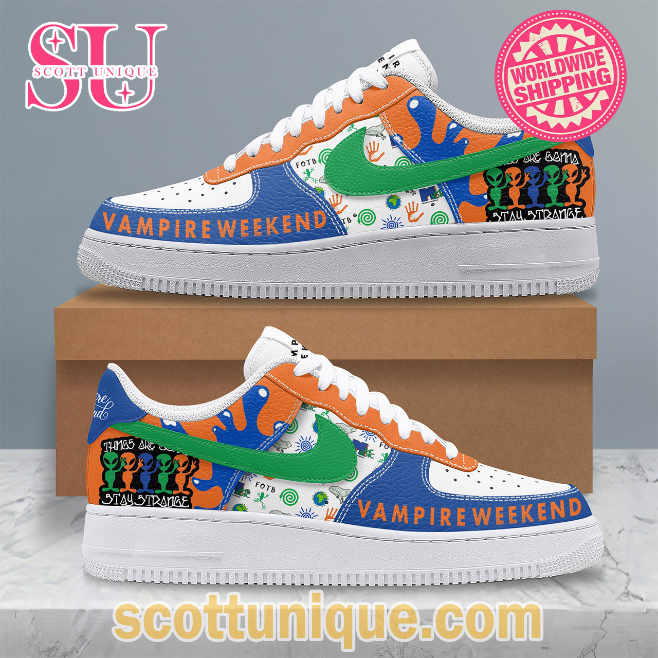Vampire Weekend Stranger Colorful Premium Air Force 1 Shoes