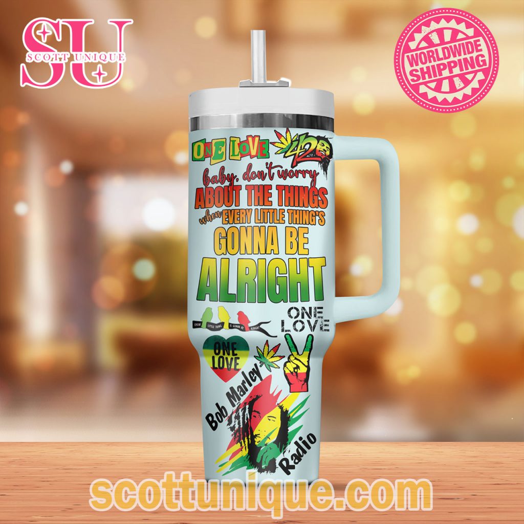 Bob Marley Every Little Thing Stanley Tumbler1 Bob Marley Every Little Thing Stanley Tumbler1