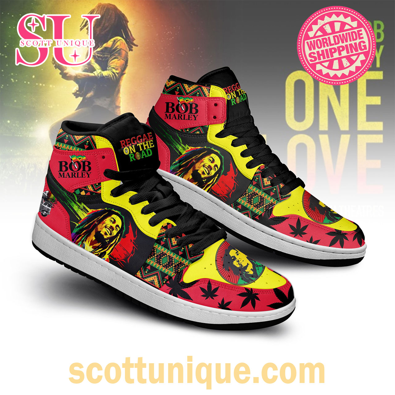 Bob Marley Reggae On The Road Nike Air Jordan 1 High Top