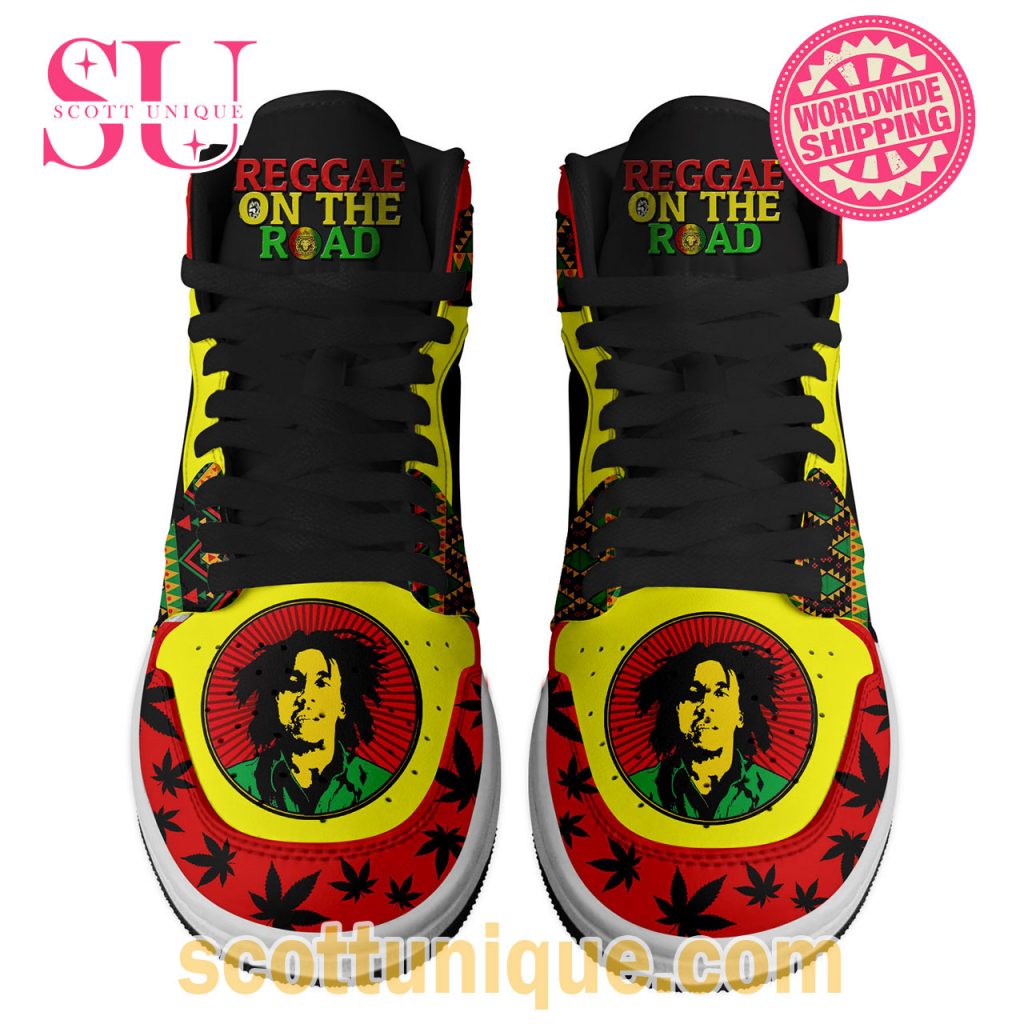 Bob Marley Reggae On The Road Nike Air Jordan 1 High Top4 Bob Marley Reggae On The Road Nike Air Jordan 1 High Top4