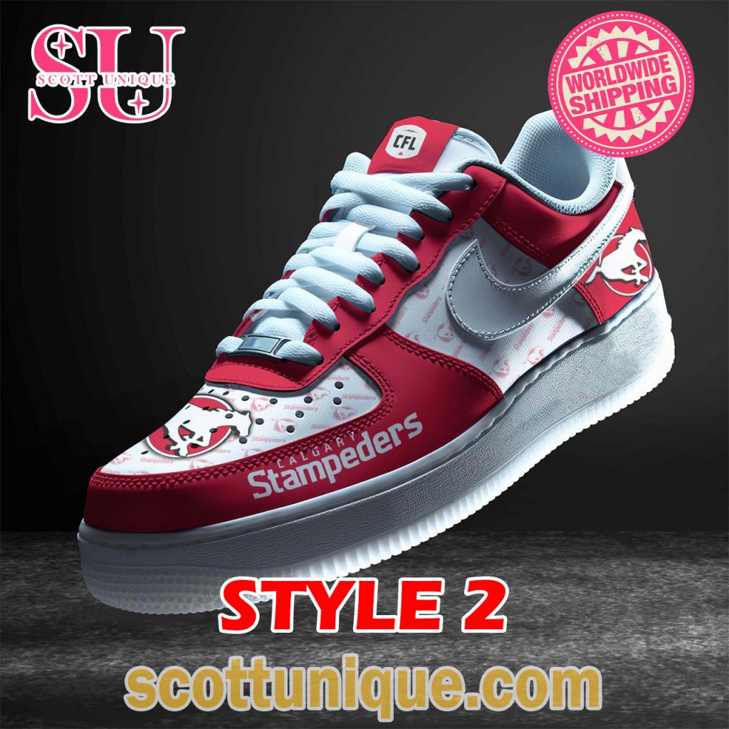 Calgary Stampeders CFL Nike Air Force 1 Shoes1 Calgary Stampeders CFL Nike Air Force 1 Shoes1