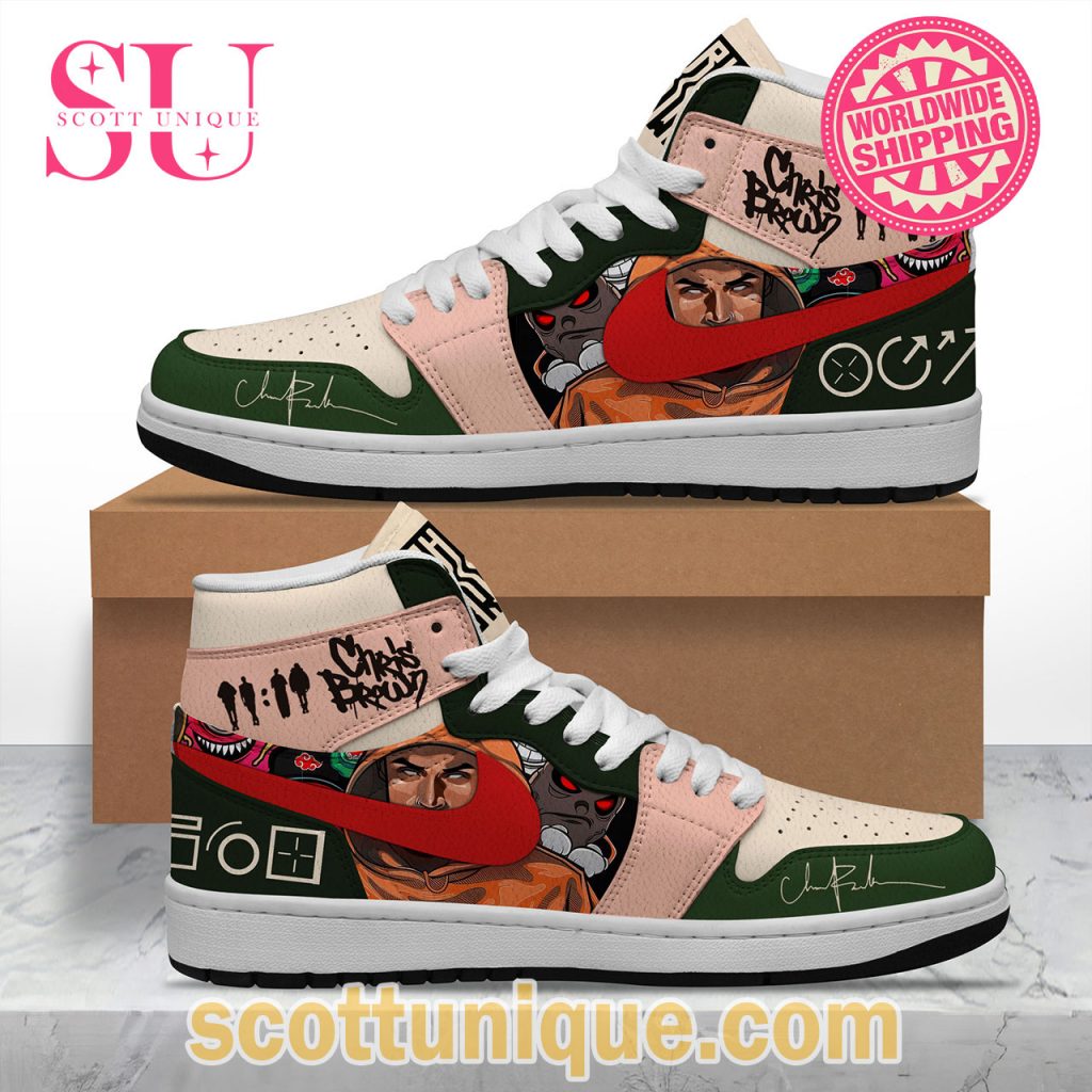 Chris Brown Tour Art Signature Nike Air Jordan 1 High Top Sneaker Chris Brown Tour Art Signature Nike Air Jordan 1 High Top Sneaker