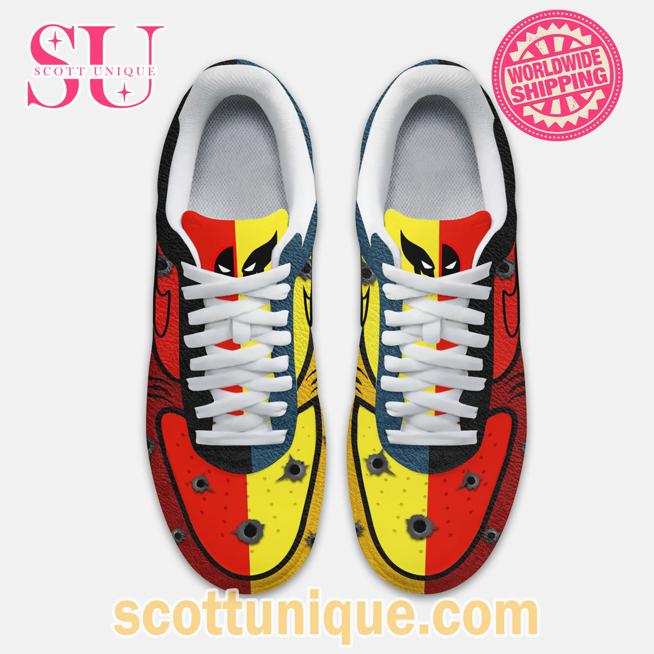 Deadpool and Wolverine Limited Edition Nike Air Force 1 Shoes