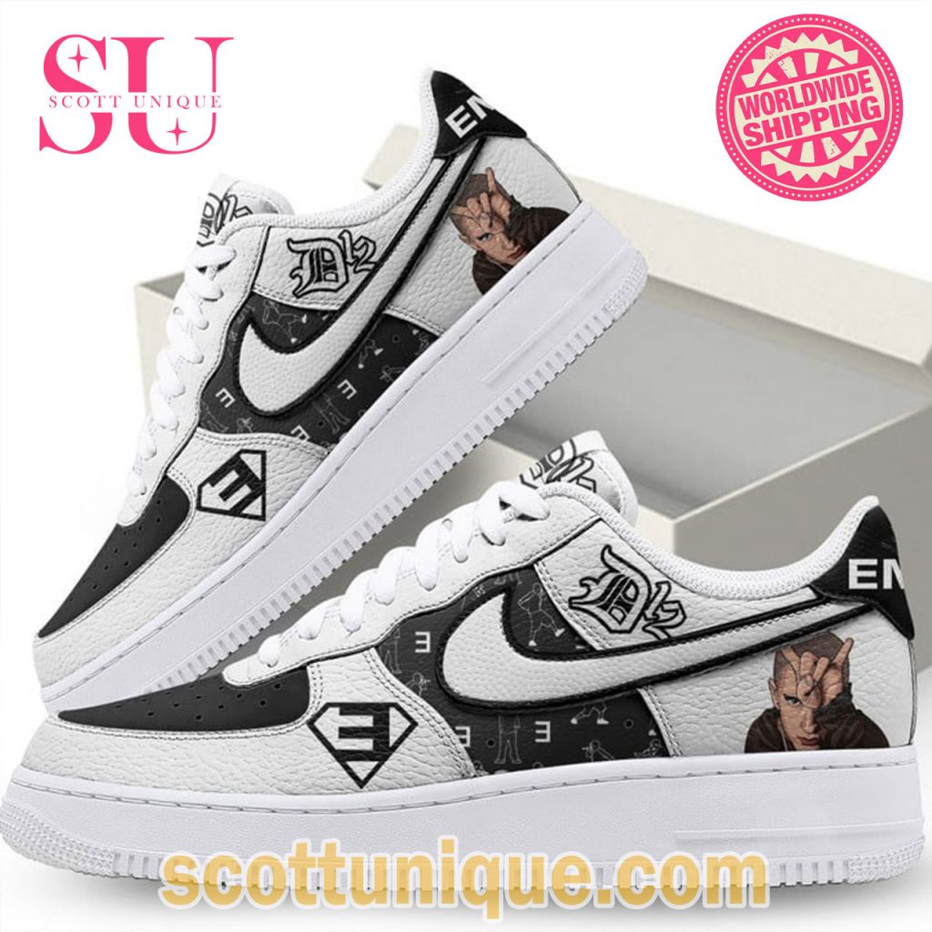 Eminem Theme Premium White Nike Air Force 1 Shoes1 Eminem Theme Premium White Nike Air Force 1 Shoes1