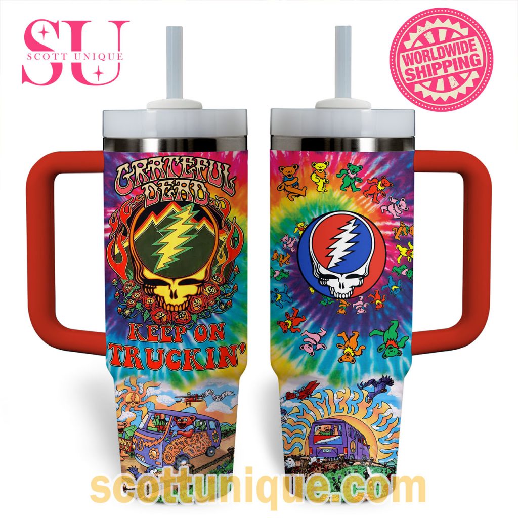 Grateful Dead Hippie Tie Dye Art Stanley Tumbler Grateful Dead Hippie Tie Dye Art Stanley Tumbler
