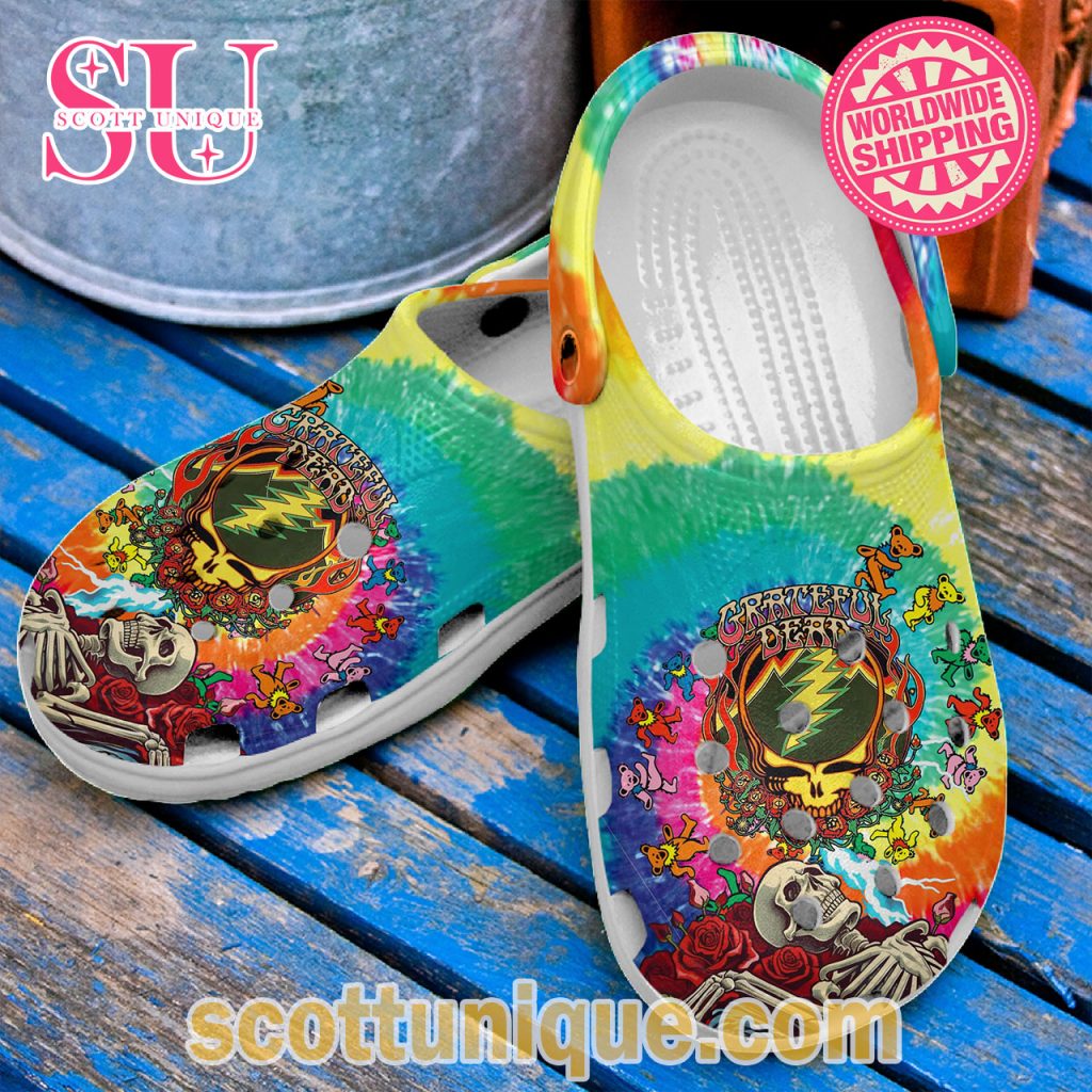 Grateful Dead Summer Truckin Colorful Crocs Shoes2 Grateful Dead Summer Truckin Colorful Crocs Shoes2