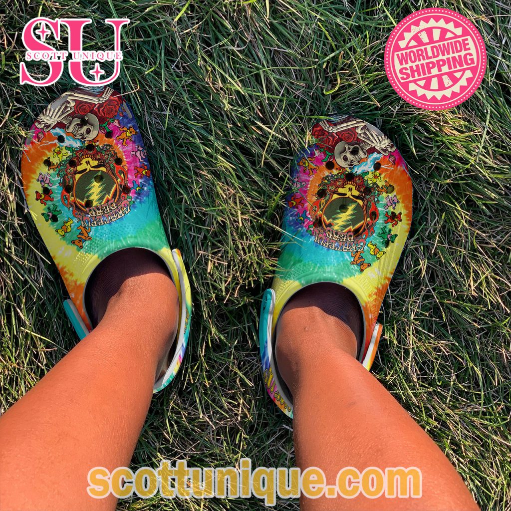 Grateful Dead Summer Truckin Colorful Crocs Shoes3 Grateful Dead Summer Truckin Colorful Crocs Shoes3