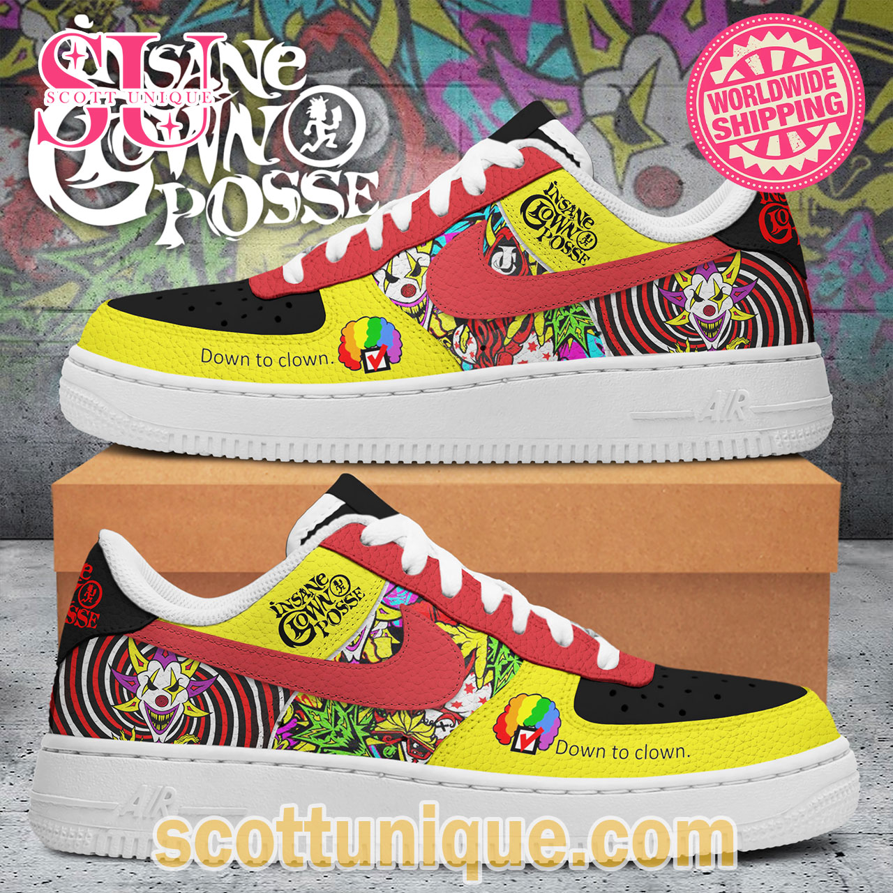 Insane Clown Down With the Clown Song Air Force 1 Shoes