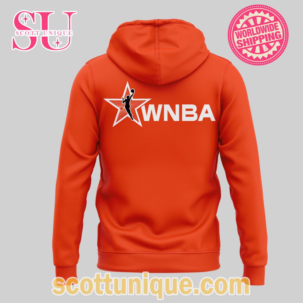 Limited Edition Caitlin Clark WNBA Team All Star 2024 Orange Hoodie1
