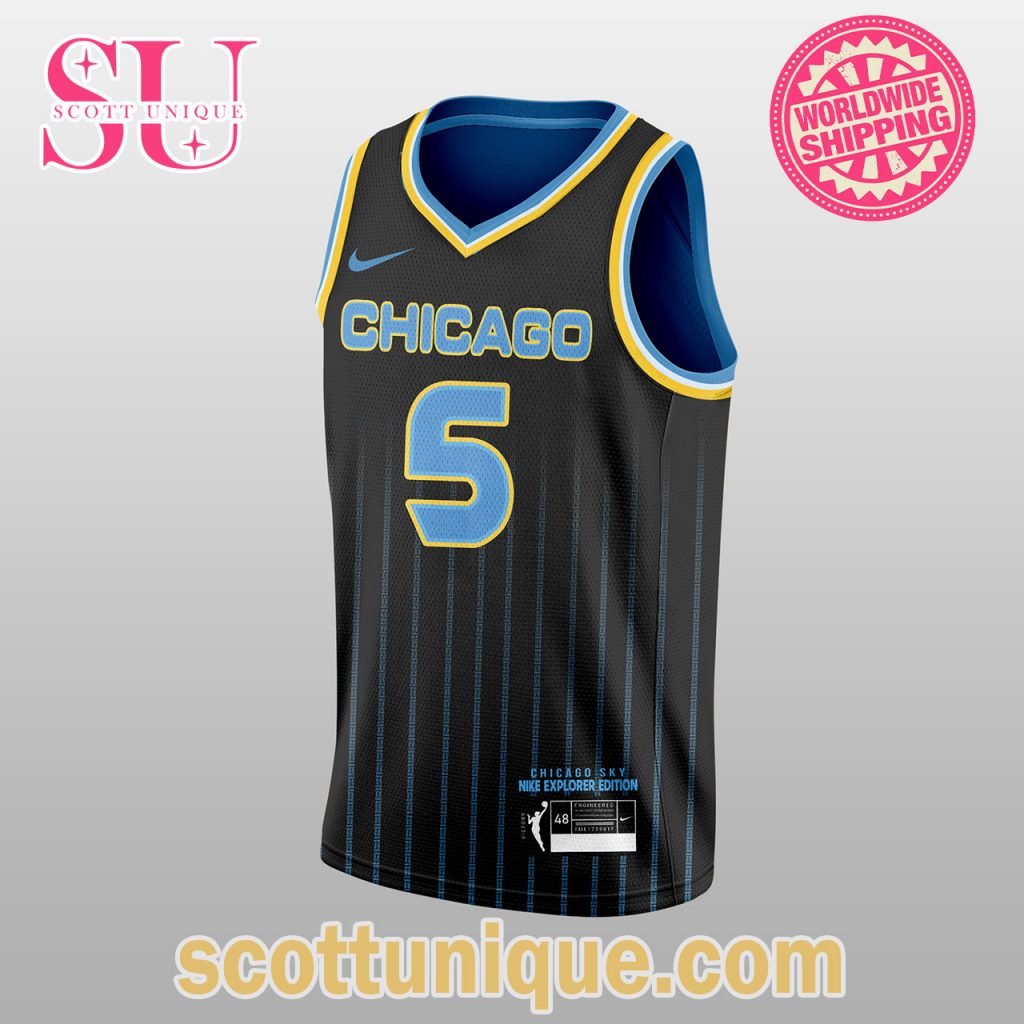 Limited Edition Chicago Sky 2024 WNBA Black Jersey Tank Top1 Limited Edition Chicago Sky 2024 WNBA Black Jersey Tank Top1