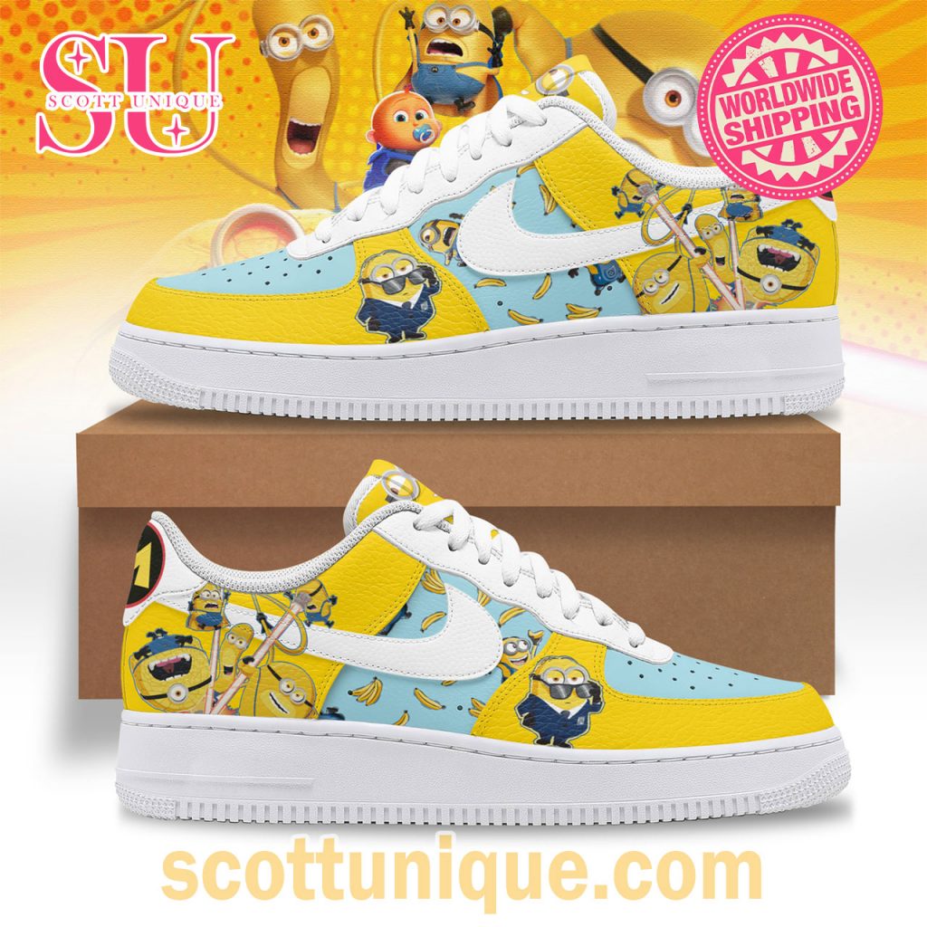 Minions 2024 New Movie Yellow Nike Air Force 1 Shoes Minions 2024 New Movie Yellow Nike Air Force 1 Shoes