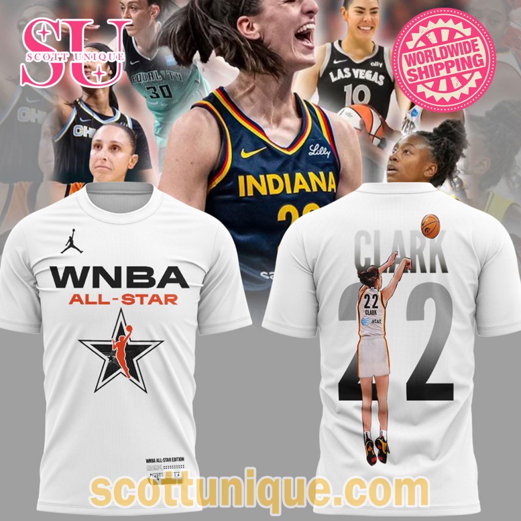 New Special Caitlin Clark WNBA Team All Star 2024 White T Shirt