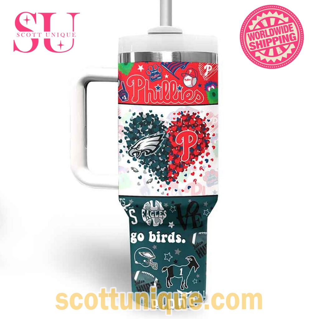 Philadelphia Eagles & Philadelphia Phillies Stanley Tumbler2 Philadelphia Eagles & Philadelphia Phillies Stanley Tumbler2