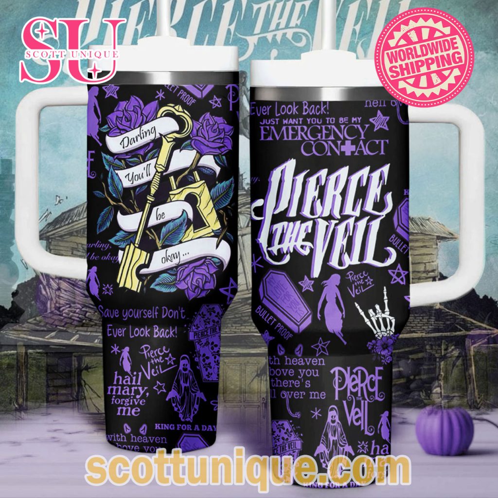Pierce The Veil Darling You'll Be Okay Purple Stanley Tumbler Pierce The Veil Darling You'll Be Okay Purple Stanley Tumbler