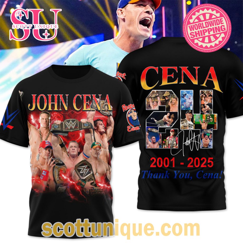 Respect & Thank You John Cena WWE 2025 T Shirt Respect & Thank You John Cena WWE 2025 T Shirt